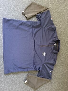 Nike Dallas Cowboys Dri Fit NFL On Field Apparel 1/4 Zip Pullover Men’s XXL Blue